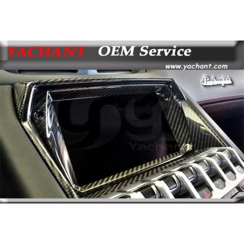 Car-Styling Dry Carbon Fiber Screen Surround Panel 2 Pcs Fit For 2011-2014 Aventador LP700 Screen Inner & Outer Surround Panel