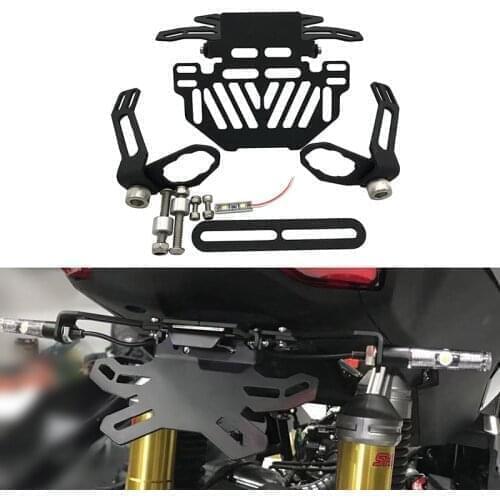 Motorcycle License Plate Holder with LED Light For TIUMPH Bonneville Daytona 650 675 R 955i Scrambler Speed Triple 1050 Tiger800