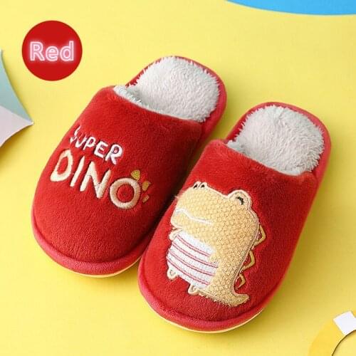 2020 Kids Winter Slippers Cartoon Rabbit Cotton Home Slippers Childrens Plush Indoor Warm Shoes Bowtie Girls Princess Slippers