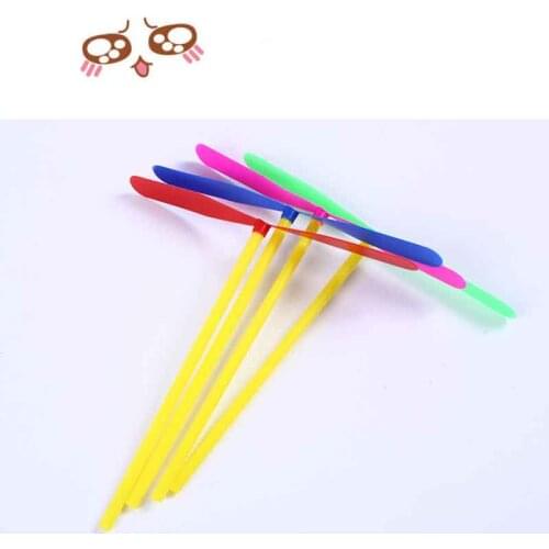 10Pcs/Bag Toy Sports Children Outdoor Bamboo Raft 17cm Dragonfly Outdoor Toys For Children Fairy Flying Saucer Plane