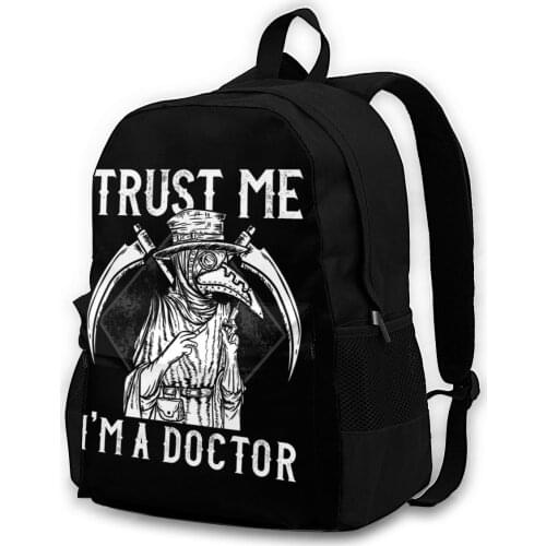 Trust Me Im A Doctor I Medieval Plague Doctor Design Adult backpacks, leisure bags, backpacks, storage bags, men women backpacks