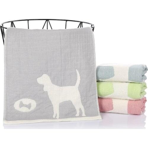 34x75cm Cotton Soft Water Absorbent Cartoon Dot Elephant Jacquard Bathroom Children Hand Towel