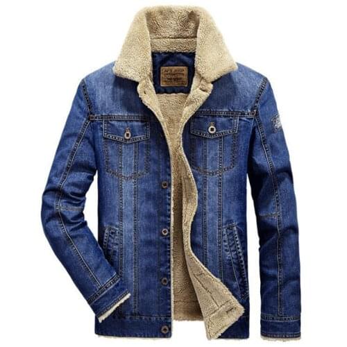 Plus Size 6Xl Winter New Denim Jacket Men Thickened Plus Velvet Denim Loose Embroidered Printed Cotton Jacket Men