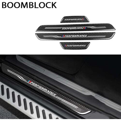 BOOMBLOCK car door sill scuff plate cover anti-scuff carbon fiber protector sticker exterior accessories for BMW x5 e70 x6 e71