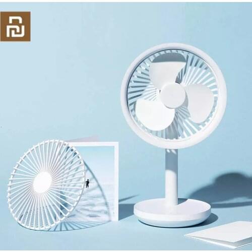 YOUPIN SOLOVE 5W USB Desktop Table Fan 4000mAh USB Rechargeable 3 Modes Wind Speed Cooling Oscillating Fan Black/Pink/White