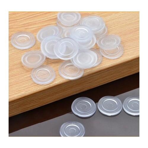 Glass table pad anti slip spacer wahser 24mm thickness 3mm furniture desk glass cover damper tea table felxiable transparent