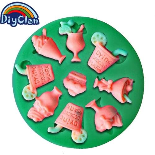 New Chocolate Mold DIY ice-cream drink fondant cake mold resin molds cake decorating tools kitchen baking cake tools F0610XG35