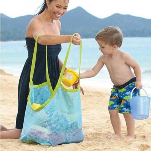 Mom Baby Beach Bags Women Kids Mesh Bag Big Size Messerger Bags Toy Tool Storage Handbag Pouch Tote Children Shoulder Bag #25