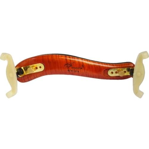 Flora Parts 3/4 4/4 Violin Shoulder Rest Pad Portable Adjustable Maple Wood Wooden Shoulder Rest Brass S-5044
