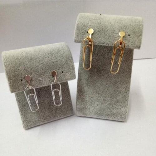 4 Colors Simple Personality Return Needle Shape Clip on Earirngs Non Piercing for Girls Party Fashion Earrings Jewelry Gilft