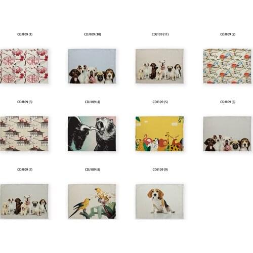 Cats and dogs Anti-stain tablecloth table cloth set Oilcloth on table Flexible glass table protector table runner tablecloth