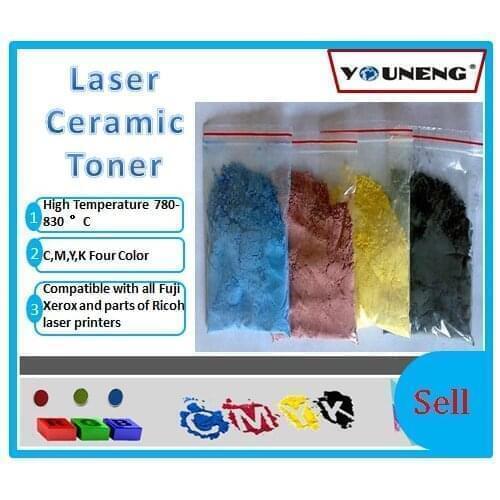 Compatible ceramic toner powder for Ricoh spc430 spc440 2500 High temperature Vitrotype ceramic powder ,CMYK 50g/color 200g/lot