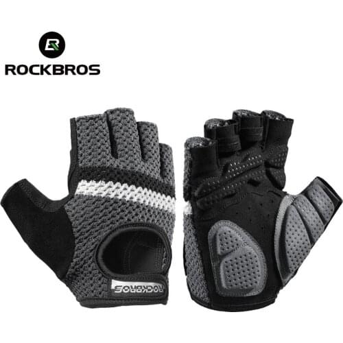 ROCKBROS Cycling Gloves Half-finger Non-slip Exercise Cycling Accessories Men Women Spinning Sports Fitness Training Ride Gloves