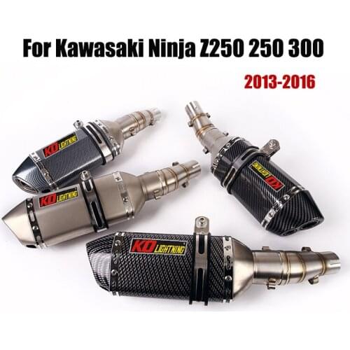 Exhaust System For Kawasaki Ninja Z250 250 300 2013-2016 Exhaust Tips Muffler Pipe Escape Connect Link Tube Middle Motorcycle