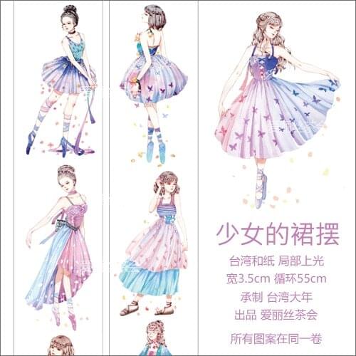 1 Loop Girls Skirt Washi Masking Tape 55cm