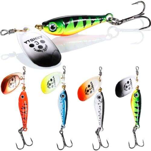 1pc Rotating Metal Spinner Fishing Lures 11g 15g 20g Sequins Iscas Artificial Hard Baits Crap Bass Pike Treble Hook Tackle