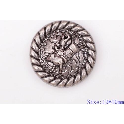 19mm Antique Silver/Brass Cowgirl Cowboy Bull Rider Rodeo Horse saddles Leathercraft Headstall Concho Screwback Lot 10pcs