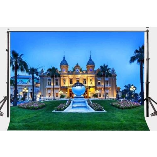 7x5ft Photography Backdrop Romantic Courtyard Scenery Background Green Grass Photography Backdrops Studio Props