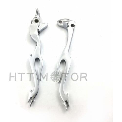 Aftermarket free shipping motorcycle parts Brake Clutch Flame Levers for Suzuki GSX GSX-R GSXR 600 750 1000 TL1000S Chrome