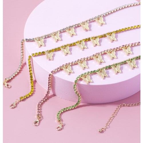 Choker Clavicle Chain Bohemian Lovely Golden Silver Plated Butterfly Necklace Short Women Romantic Gift Jewelry Dropshipping