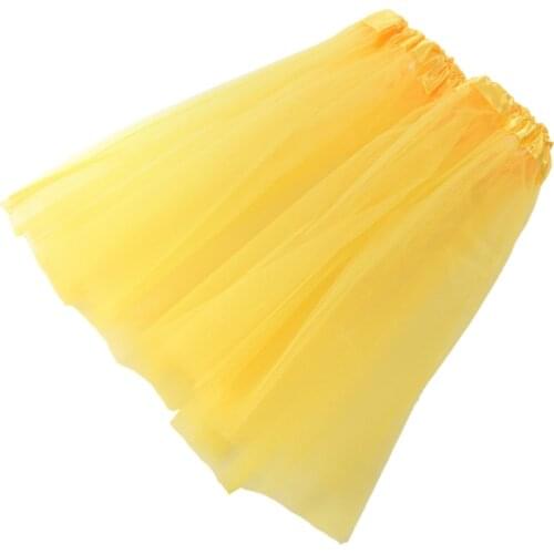 Kids Girls Modern Ballet Dressing Fairy Tutu Skirt Yellow