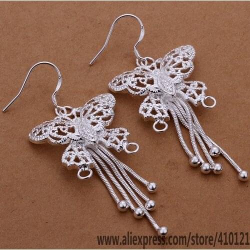 E274 Hot Sale High Quality Silver Color Fine Jewelry,Wholesale Jewelry Elegant Charms Fashion Earrings /dntamfaa Ezbanqia