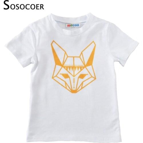 Boys T Shirt Summer 2017 Cartoon Fox Short Sleeve Toddler Girl T-shirts For Kids Costume Cute Animal Baby Boy T Shirts Clothes
