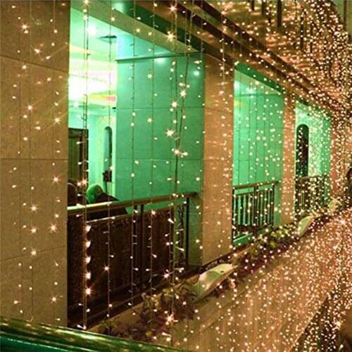 3x1/3x3m 300 LED Icicle fairy String Lights Christmas led Wedding Party Fairy Lights garland Outdoor Curtain Garden Decor