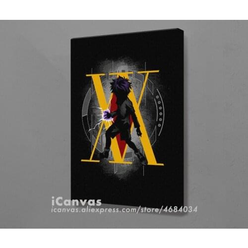 Hunter X Hunter Killua hxh manga Poster Framed Wooden Canvas Wall Art Decoration Prints Living Room Home Frame Decor Painting