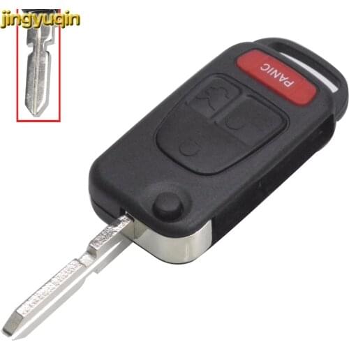 Jingyuqin 10pcs for Benz MB ML350 ML500 ML320 ML55 AMG ML430 4 buttons Folding Flip Key Shell Key Case Cover HU39 Blade