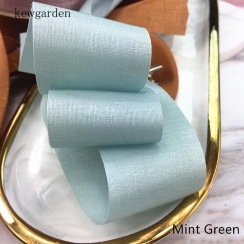 Kewgarden 40mm 1.5" Flash Voile Ribbons Handmade Tape DIY Hair Bow Brooch Earring Accessories Satin Riband 4 Meters