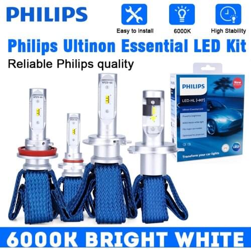 Philips H11 LED lampada Auto car Headlight bulbs 6000K H7 Ultinon Essential LED H4 H8 9005 9006 9012 HIR2 HB3 HB4 H16 Fog Lamps