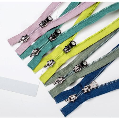 Meetee 2/5pcs 120cm 8# Resin Zipper Double Sliders Open-end Zips for Down Jacket Zippers DIY Garment Sewing Zip Accessories