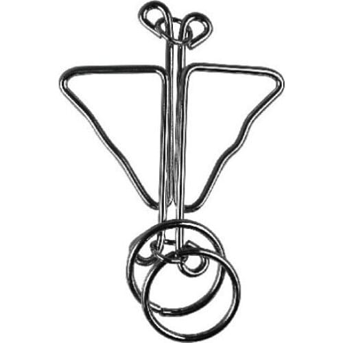 Butterfly Shape IQ Metal Wire Puzzle Brain Teaser Game