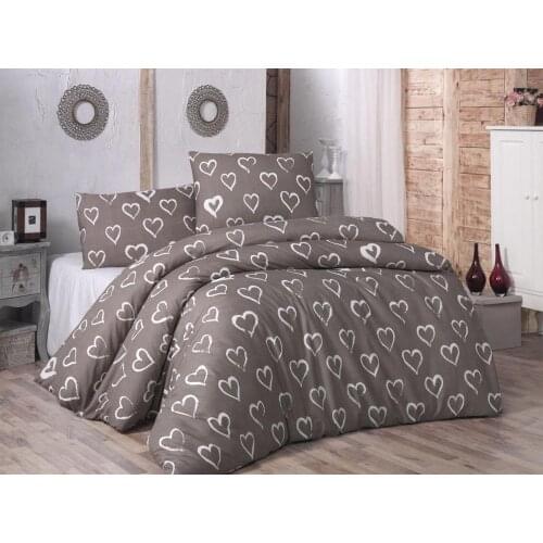 Duvet Cover Set Double Cotton 200x220 Queen Size Made in Turkey 4 Piece Stylish Design Comfortable Use European Style