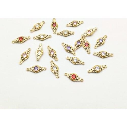 New arrival! 20x8mm 100pcs Cubic Zirconia Oval shape charm for Earrings DIY parts,Jewelry Accessories Findings & Components