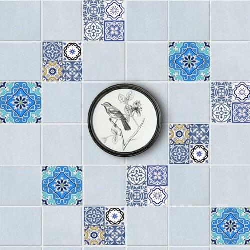 New European style waterproof tile stickers kitchen bathroom DIY renovation wall stickers creative decoration stickers