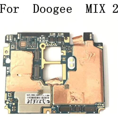 Original Doogee Mix 2 Used Mainboard 6G RAM+128G ROM Motherboard For Doogee Mix 2 Repair Fixing Part Replacement Free Shipping