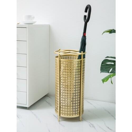 Iron material modern light luxury umbrella stand metal paint after the door umbrella stand iron storage rack waterproof