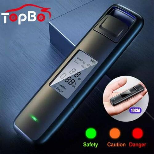 Portable Breath Digital Display Alcohol Tester LCD Breathalyzer USB Rechargeable Accuracy Testing Non-Contact Blowing Tester