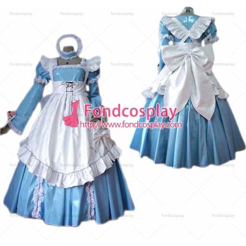Sissy maid pvc dress lockable Uniform cosplay costume Tailor-made[G2470]