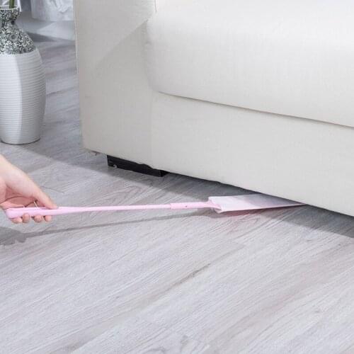 Crevice Brush with Extended Handle Flat Brush Head Non-woven Cloth Dust Removal Cleaning Brush with 10 Pieces of Non-woven Cloth