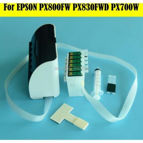 1 Set Continuous Ink Supply System For Epson Stylus PX700 PX800 PX830 Printer Ciss With Auto Reset Chip