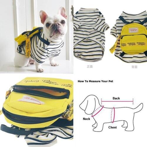 French Bulldog Clothes Hoodie Spring Autumn Pet Dog Clothing Pug Dog Coat with Backpack Schnauzer Costume Outfit Dropshipping