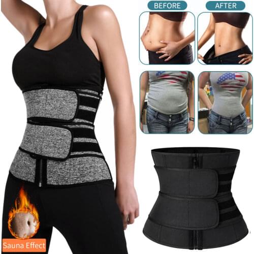 Waist Trainer Women Slimming Sheath Tummy Reducing Shapewear Belly Shapers Sweat Body Shaper Sauna Corset Workout Trimmer Belts