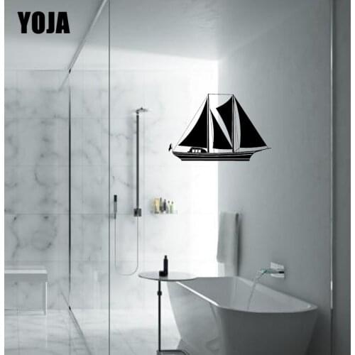 YOJA 20x29.4CM Cool Sailing Bathroom Glass Decal Decorative Bedroom Wall Sticker G2-0186