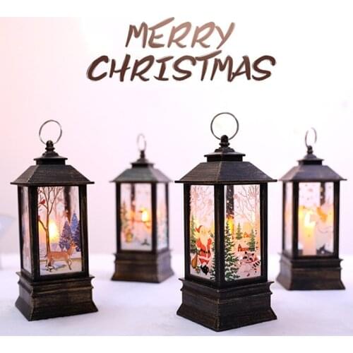 1PC Santa Claus Snowman Lantern Light Merry Christmas Decor for Home Christmas Tree Ornament Xmas Gifts Christmas Accessories