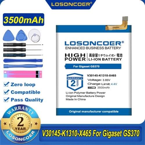 100% Original LOSONCOER 3500mAh Battery V30145-K1310-X465 For Gigaset GS370