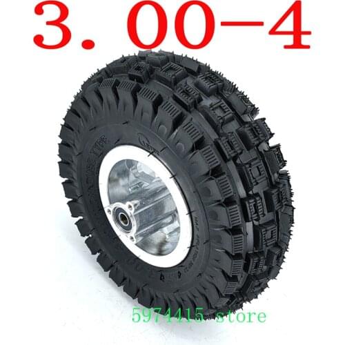 3.00-4 Electric Scooter Front Wheel with tyre Alloy Rim hub and inner tube wheels Gas scooter bike motorcycle