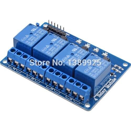 5PCS/lot 4 channel relay module 4-channel relay control board with optocoupler. Relay Output 4 way relay module
